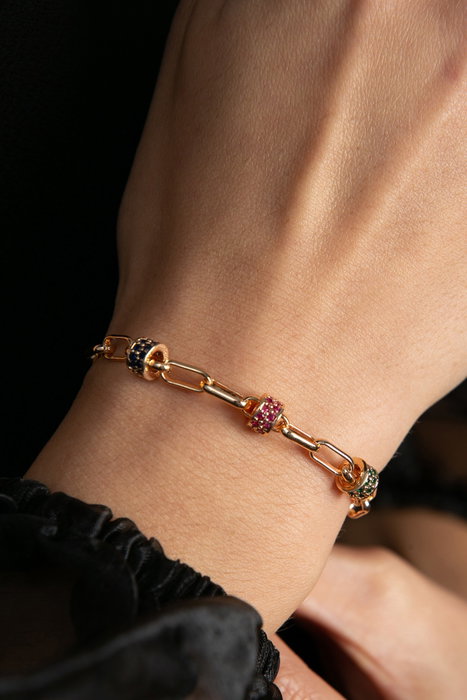 Heliophilia Silver Pulsera de Metal Multicolor con Circonitas CBL9448 Heliophilia Silver Pulsera de Metal Multicolor con Circonitas CBL9448